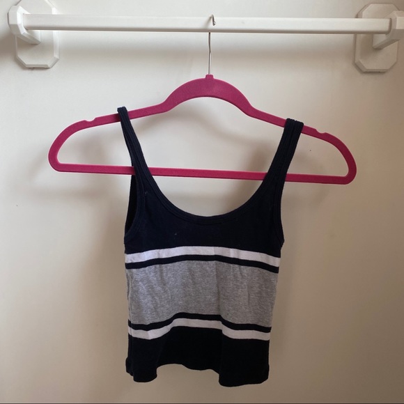 Brandy Melville Navy/Gray/White V Neck Tank - Picture 4 of 10